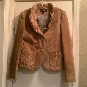 Black Rivet suede leather jacket, large